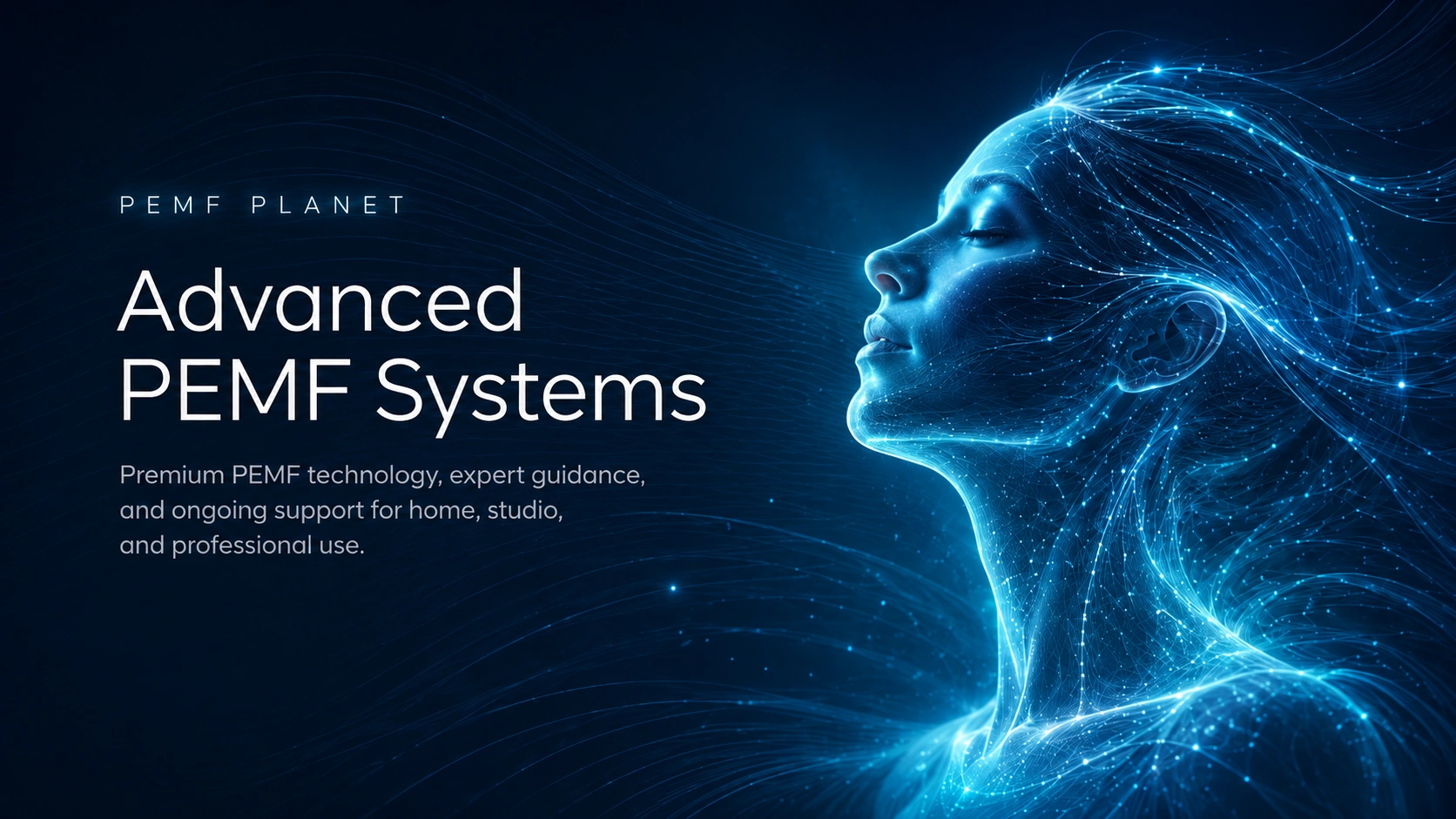 Advanced PEMF Systems | PEMF Planet PEMF Planet homepage banner for advanced PEMF systems, expert guidance, and low-frequency PEMF technology