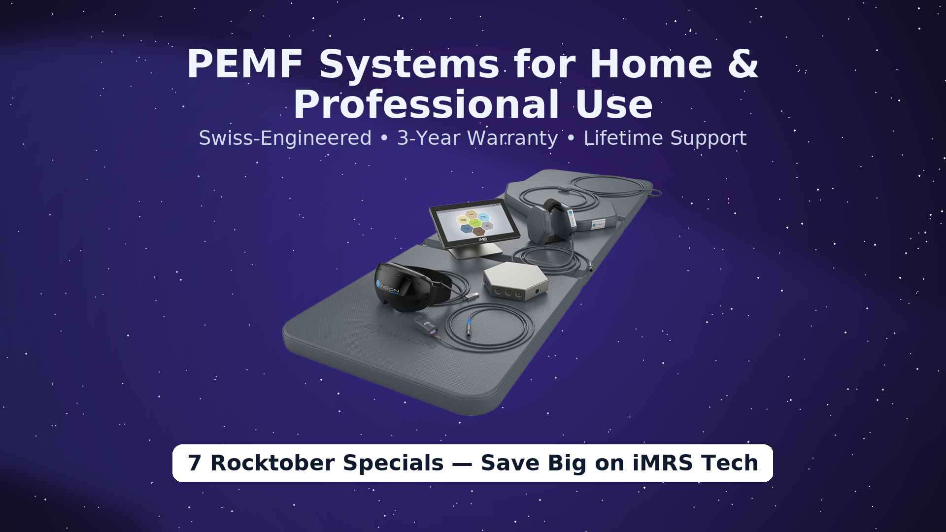 iMRS Prime Hybrid Set — 7 Rocktober Specials and savings on Swiss-engineered PEMF tech