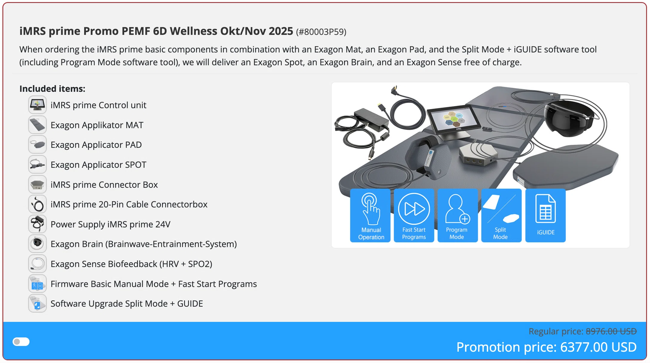 iMRS Prime Promo - 6D Wellness PEMF iMRS Prime Promo - 6D Wellness PEMF