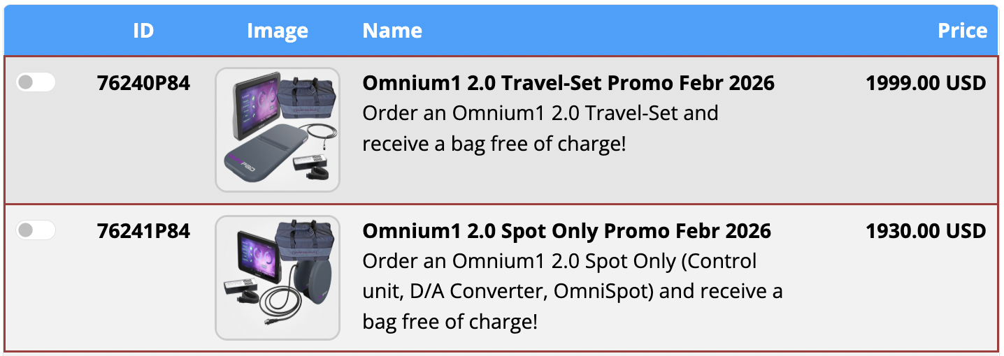 Omnium1 2.0 Sets - February 2026 Promotions