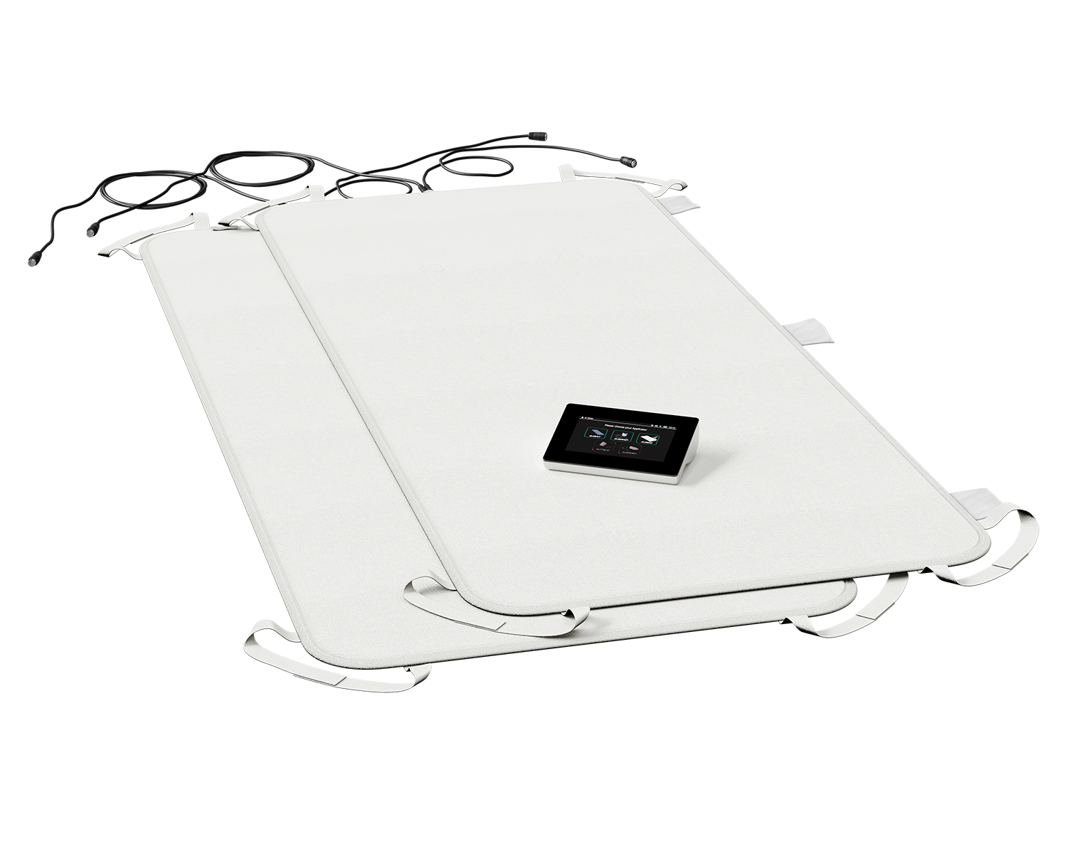 SmartPulser Duo Bed full-body PEMF applicator set with touchscreen control unit